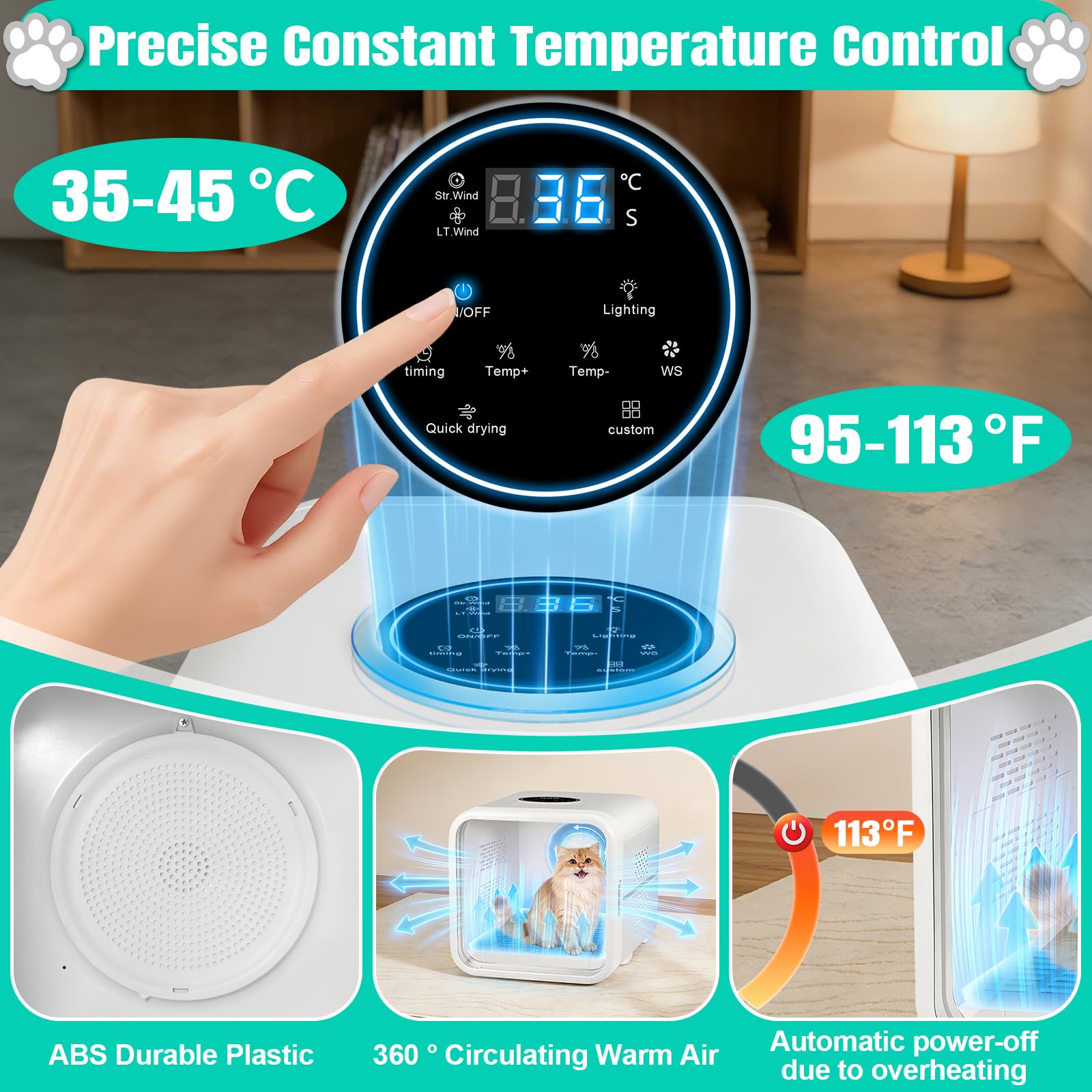 Automatic Pet Hair Dryer Box,P - đánh giá và giá Hot Dog Press