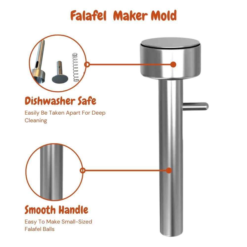 Stainless Steel Falafel Scoop  - đánh giá và giá Hot Dog Press